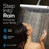 image:imageSparkPod 10 Inch Round Rain Shower Head  Ceiling or Wall Mount Rainfall Shower Head  Large Coverage Showerhead  Brass Ball Joint with 360 Adjustment  1Min Install Elegant Brushed Nickel1  Luxury Polished Chrome 12 Inch Rectangle
