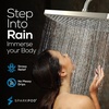 image:imageSparkPod 10 Inch Round Rain Shower Head  Ceiling or Wall Mount Rainfall Shower Head  Large Coverage Showerhead  Brass Ball Joint with 360 Adjustment  1Min Install Elegant Brushed Nickel2  Elegant Brushed Nickel 12 Inch Rectangle