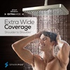 image:imageSparkPod 10 Inch Round Rain Shower Head  Ceiling or Wall Mount Rainfall Shower Head  Large Coverage Showerhead  Brass Ball Joint with 360 Adjustment  1Min Install Elegant Brushed Nickel2  Elegant Brushed Nickel 12 Inch Rectangle