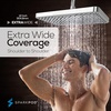 image:imageSparkPod 10 Inch Round Rain Shower Head  Ceiling or Wall Mount Rainfall Shower Head  Large Coverage Showerhead  Brass Ball Joint with 360 Adjustment  1Min Install Elegant Brushed Nickel1  Luxury Polished Chrome 12 Inch Rectangle