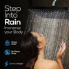 image:imageSparkPod 10 Inch Round Rain Shower Head  Ceiling or Wall Mount Rainfall Shower Head  Large Coverage Showerhead  Brass Ball Joint with 360 Adjustment  1Min Install Elegant Brushed Nickel3  Midnight Black Matte 12 Inch Rectangle