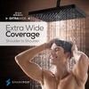 image:imageSparkPod 10 Inch Round Rain Shower Head  Ceiling or Wall Mount Rainfall Shower Head  Large Coverage Showerhead  Brass Ball Joint with 360 Adjustment  1Min Install Elegant Brushed Nickel3  Midnight Black Matte 12 Inch Rectangle