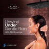 image:imageSparkPod 10 Inch Round Rain Shower Head  Ceiling or Wall Mount Rainfall Shower Head  Large Coverage Showerhead  Brass Ball Joint with 360 Adjustment  1Min Install Elegant Brushed Nickel3  Midnight Black Matte 12 Inch Rectangle