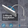 image:imageSparkPod 10 Inch Round Rain Shower Head  Ceiling or Wall Mount Rainfall Shower Head  Large Coverage Showerhead  Brass Ball Joint with 360 Adjustment  1Min Install Elegant Brushed Nickel1  Luxury Polished Chrome 12 Inch Rectangle