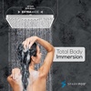 image:imageSparkPod 10 Inch Round Rain Shower Head  Ceiling or Wall Mount Rainfall Shower Head  Large Coverage Showerhead  Brass Ball Joint with 360 Adjustment  1Min Install Elegant Brushed Nickel1  Luxury Polished Chrome 12 Inch Rectangle