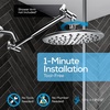image:imageSparkPod 95 Inch Large Rain Shower Head  Luxury Rainfall Shower Head  High Pressure Showerhead Full Body Coverage with AntiClog Silicone Nozzles No Hassle Easy Install 12 NPT Chrome1  Luxury Polished Chrome