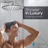 image:imageSparkPod 95 Inch Large Rain Shower Head  Luxury Rainfall Shower Head  High Pressure Showerhead Full Body Coverage with AntiClog Silicone Nozzles No Hassle Easy Install 12 NPT Chrome1  Luxury Polished Chrome