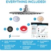 image:imageSparkPod 95 Inch Large Rain Shower Head  Luxury Rainfall Shower Head  High Pressure Showerhead Full Body Coverage with AntiClog Silicone Nozzles No Hassle Easy Install 12 NPT Chrome1  Luxury Polished Chrome