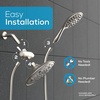 image:imageSparkPod Dual Shower Head  8 High Pressure 55Mode Rain Shower Heads with Handheld Spray Combo  Rainfall Handheld amp Dual Mode  Easy Install 3Way Showerhead with Hose amp Holder Brushed Nickel2 Elegant Brushed Nickel  55Mode