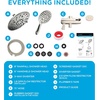 image:imageSparkPod Dual Shower Head  8 High Pressure 55Mode Rain Shower Heads with Handheld Spray Combo  Rainfall Handheld amp Dual Mode  Easy Install 3Way Showerhead with Hose amp Holder Brushed Nickel2 Elegant Brushed Nickel  55Mode