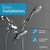 image:imageSparkPod Dual Shower Head  8 High Pressure 55Mode Rain Shower Heads with Handheld Spray Combo  Rainfall Handheld amp Dual Mode  Easy Install 3Way Showerhead with Hose amp Holder Brushed Nickel1 Luxury Polished Chrome  55Mode