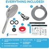 image:imageSparkPod High Pressure Handheld Shower Head with Hose Huge 6Inch Face Rain Shower with Extra Long 6 ft Hose and Premium Adjustable Bracket Luxury Design Toolless 1Min Installation Chrome1 Luxury Polished Chrome  Full Set