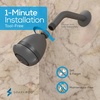 image:imageSparkPod High Pressure Shower Head 3 Inch Fixed Showerhead Chorme5 Charcoal Grey