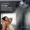 image:imageSparkPod Rain Shower Head 6 Inch Round Egyptian Gold FinishCharcoal Grey