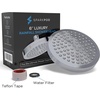image:imageSparkPod Rain Shower Head 6 Inch Round Egyptian Gold FinishCharcoal Grey