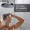 image:imageSparkPod Rain Shower Head 6 Inch Round Egyptian Gold FinishCharcoal Grey