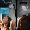 image:imageSparkPod Rain Shower Head 6 Inch Round Egyptian Gold FinishCharcoal Grey