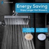 image:imageSparkPod Rain Shower Head 6 Inch Round Egyptian Gold FinishCharcoal Grey