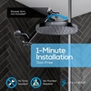 image:imageSparkPod Rain Shower Head 6 Inch Round Egyptian Gold FinishCharcoal Grey