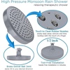 image:imageSparkPod Rain Shower Head 6 Inch Round Egyptian Gold FinishCharcoal Grey