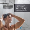 image:imageSparkPod Rain Shower Head 6 Inch Round Egyptian Gold FinishCharcoal Grey