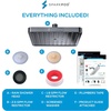 image:imageSparkPod Rain Shower Head 6 Inch Round Egyptian Gold FinishCharcoal Grey
