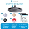 image:imageSparkPod Rain Shower Head 6 Inch Round Egyptian Gold FinishCharcoal Grey