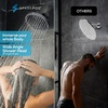 image:imageSparkPod Rain Shower Head 6 Inch Round Egyptian Gold FinishCharcoal Grey