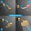 image:imageSparkPod Rain Shower Head 6 Inch Round Egyptian Gold FinishEgyptian Gold