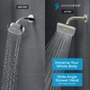image:imageSparkPod Rain Shower Head 6 Inch Round Egyptian Gold FinishElegant Brushed Nickel