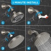 image:imageSparkPod Rain Shower Head 6 Inch Round Egyptian Gold FinishElegant Brushed Nickel