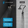image:imageSparkPod Rain Shower Head 6 Inch Round Egyptian Gold FinishElegant Brushed Nickel