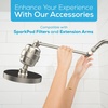 image:imageSparkPod Rain Shower Head 6 Inch Round Egyptian Gold FinishElegant Brushed Nickel