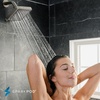 image:imageSparkPod Rain Shower Head 6 Inch Round Egyptian Gold FinishElegant Brushed Nickel