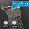 image:imageSparkPod Rain Shower Head 6 Inch Round Egyptian Gold FinishElegant Brushed Nickel