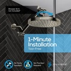 image:imageSparkPod Rain Shower Head 6 Inch Round Egyptian Gold FinishElegant Brushed Nickel