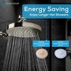 image:imageSparkPod Rain Shower Head 6 Inch Round Egyptian Gold FinishElegant Brushed Nickel
