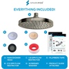 image:imageSparkPod Rain Shower Head 6 Inch Round Egyptian Gold FinishElegant Brushed Nickel