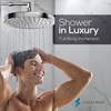 image:imageSparkPod Rain Shower Head 6 Inch Round Egyptian Gold FinishLuxury Polished Chrome