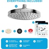 image:imageSparkPod Rain Shower Head 6 Inch Round Egyptian Gold FinishLuxury Polished Chrome