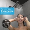 image:imageSparkPod Rain Shower Head 6 Inch Round Egyptian Gold FinishMidnight Black Matte