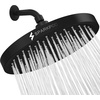 image:imageSparkPod Rain Shower Head 6 Inch Round Egyptian Gold FinishMidnight Black Matte