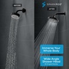 image:imageSparkPod Rain Shower Head 6 Inch Round Egyptian Gold FinishMidnight Black Matte