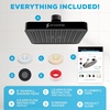 image:imageSparkPod Rain Shower Head 6 Inch Round Egyptian Gold FinishMidnight Black Matte