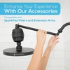 image:imageSparkPod Rain Shower Head 6 Inch Round Egyptian Gold FinishMidnight Black Matte