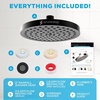 image:imageSparkPod Rain Shower Head 6 Inch Round Egyptian Gold FinishMidnight Black Matte