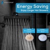 image:imageSparkPod Rain Shower Head 6 Inch Round Egyptian Gold FinishMidnight Black Matte