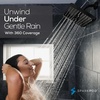 image:imageSparkPod Rain Shower Head 6 Inch Round Egyptian Gold FinishMidnight Black Matte