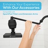 image:imageSparkPod Rain Shower Head 6 Inch Round Egyptian Gold FinishMidnight Black Matte