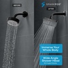 image:imageSparkPod Rain Shower Head 6 Inch Round Egyptian Gold FinishMidnight Black Matte